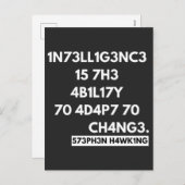 1N73LL1G3NC3 15 7H3 4B1L17Y 70 4D4P7 70 CH4NG3. シーズンポストカード (正面/裏面)