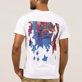 1PEACE "ビートそれ。 生命はrythym"です。 Tシャツ (裏面)