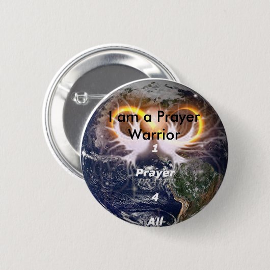 1prayer4all14、私は祈りの言葉の戦士です 缶バッジ (正面&裏面)