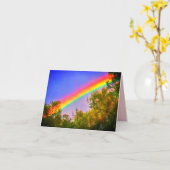 1RAINBOW横の明るい挨拶状 カード (黄色い花)