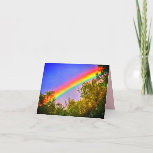 1RAINBOW横の明るい挨拶状 カード (正面)