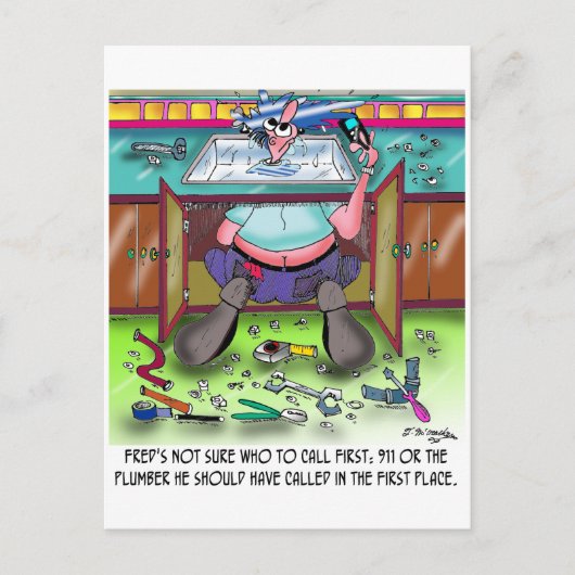 1stを呼ぶ人： 911または配管工 ポストカード (正面)