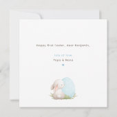 1stイースターカードバニー、孫イースターカード カード (裏面)