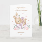 1stイースターベビーガールラビットグランドドーターカード カード (正面)