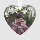 1stクリスマスグランドペアレント/任意の相対フォトハート オーナメント (裏面)