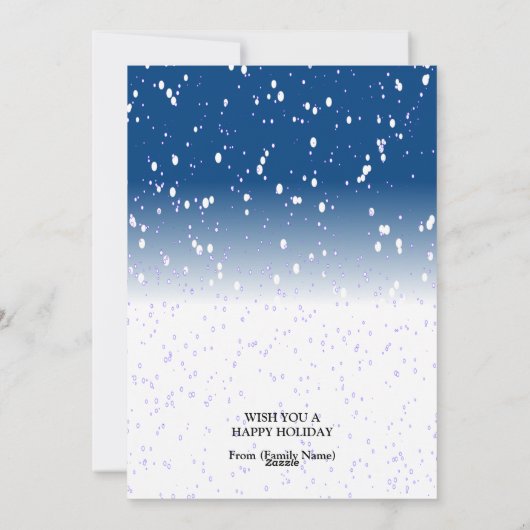 1stクリスマスサンタハットホワイトスノーベビートナカイ シーズンカード (裏面)