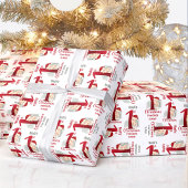 1stクリスマスディアネームサンタハットレッドナンバーワン ラッピングペーパー