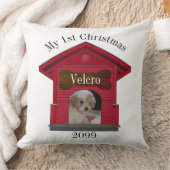 1stクリスマスドッグのアップロード写真ドッグハウスw Bone Sq クッション (ブランケット)
