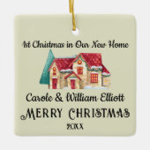 1stクリスマスニューホーム引っ越し祝いパーティーニューリウェズ セラミックオーナメント (正面)