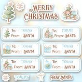 1stクリスマスネームブルーラベルキスカットシール シール