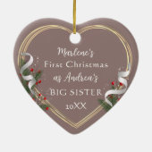 1stクリスマスビッグシス愛ホリーパイン金ゴールドフレーム セラミックオーナメント (裏面)