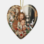 1stクリスマスビッグシス愛ホリーパイン金ゴールドフレーム セラミックオーナメント (左)