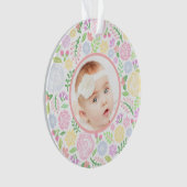 1stクリスマスフローラパステルオーナメント、反転 オーナメント (正面)