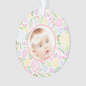 1stクリスマスフローラパステルオーナメント、反転 オーナメント (正面)