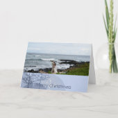 1stクリスマスブルーホリデーツリーまたは誰もが写真 シーズンカード (正面)