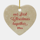 1stクリスマス20xx結婚した - & メリー セラミックオーナメント (裏面)