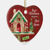 1stクリスマス、マイホーム、ロビンとバードハウス セラミックオーナメント (右)