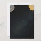 1stトリップウォーモダンターカラー宇宙1stバースデーボーイ 招待状 (裏面)