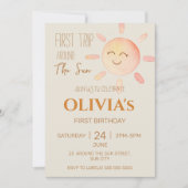 1stトリップザのまわりにサンガールボホファースト誕生日 招待状 (正面)