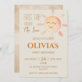 1stトリップザのまわりにサンガールボホファースト誕生日 招待状 (正面/裏面)