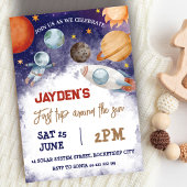 1stトリップザのまわりにサン宇宙誕生日招待状 招待状