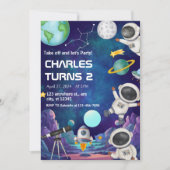 1stトリップザのまわりにサン誕生日ボーイ 招待状 (正面)