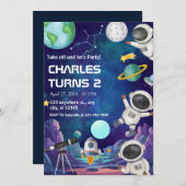 1stトリップザのまわりにサン誕生日ボーイ 招待状 (正面/裏面)