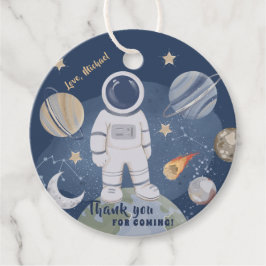 1stトリップ銀河系ボーイ誕生日サンキューメッセージカード フェイバータグ