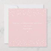 1stバレンタインの女の子ピンクのバレンタインデーカード カード (裏面)