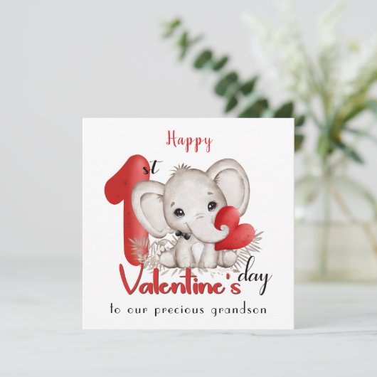 1stバレンタインデー男の子バレンタインデーのカード カード (スタンド正面)