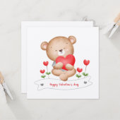 1stバレンタインデー男の子バレンタインデーのカード カード (正面/裏面インサイチュ)