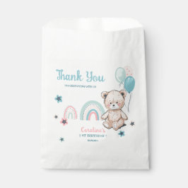 1stバースデーオペバッグは可愛いテディベアを特徴とする。 フェイバーバッグ