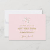 1stバースデーガールサンキューカード（弓） サンキューカード (裏面)