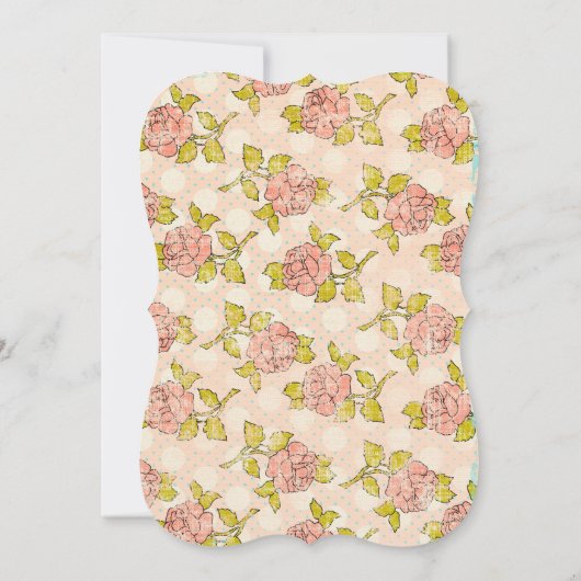 1stバースデーシャビーシックバラコテージウッドフローラ 招待状 (裏面)