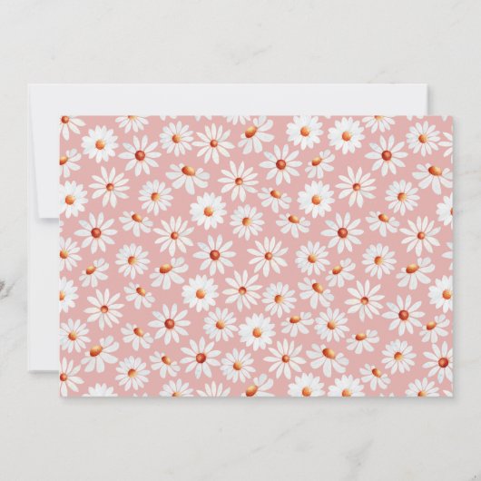 1stバースデーバニーデイジー写真 招待状 (裏面)