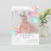 1stバースデーバルーンブライトカラフルフェスティバル 招待状 (スタンド正面)