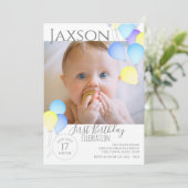 1stバースデーバルーンブライトカラフルフェスティバル 招待状 (スタンド正面)