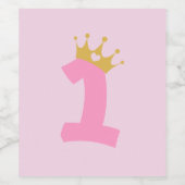 1stバースデープリンセスクラウン ワインラベル (シングルラベル)