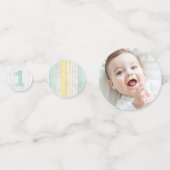 1stバースデーミント&イエローコテージ素朴ウッド コンフェッティ (正面)