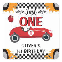 1stバースデーレーシングカーの人気ステッカー