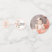 1stバースデー素朴ウッドシャビーシックバラフローラ コンフェッティ (正面)