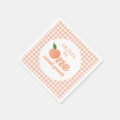 1stバースデー おめでとう ピーチ スタンダードカクテルナプキン (角)