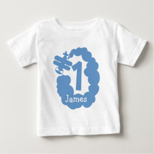 1stバースデー 男の子 オリジナルエアプレーンTシャツ ベビーTシャツ