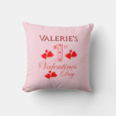 1stパーソナライズされたヴァレンティーンズデイベビー枕 クッション (正面)