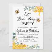 1stビーデイ誕生日招待状のまわりに 招待状 (正面)