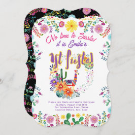 1stフィエスタ誕生日for a Girl Folkartフローラ5 x 7 招待状