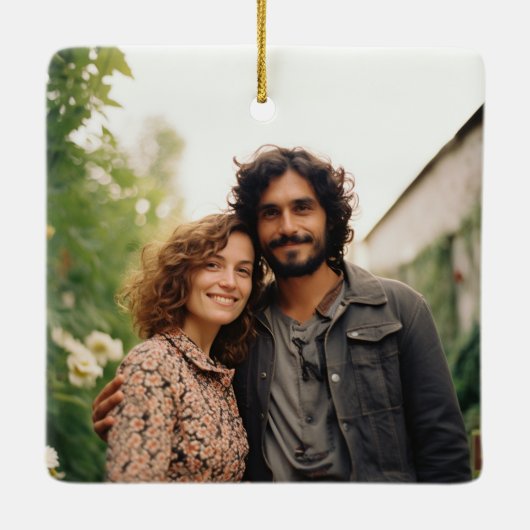 1stホリデーインニューホーム引っ越し祝いパーティーコテージシック セラミックオーナメント (裏面)