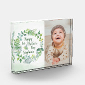 1stマザーズデイグリーンリーリース パーソナライズされた フォトブロック (左)