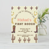 1stロデオウェスタンパーティーカントリー誕生日 招待状 (スタンド正面)