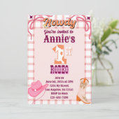 1stロデオカウガールテーマの誕生日招待状 招待状 (スタンド正面)